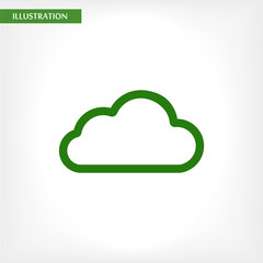 Cloud  vector icon , lorem ipsum Flat design