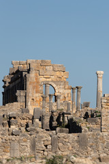 Volubilis is a partly excavated Berber city in Morocco near the city of Meknes