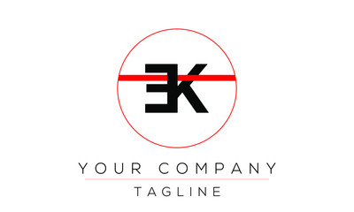 Letter EK Logo Design, Creative Modern Icon KE E K
