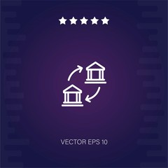 bank transfer vector icon modern illustration