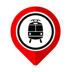 Fototapeta premium metro location sign on white background