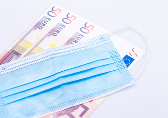 Protective mask with money
