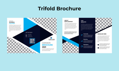 Brochure design, brochure template, creative tri-fold, trend brochure