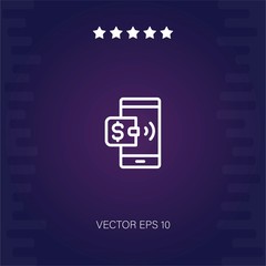 e wallet vector icon modern illustration