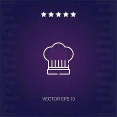 chef hat vector icon modern illustration