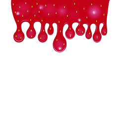 strawberry jam dropping. sweet border