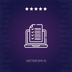 exam vector icon modern illustration