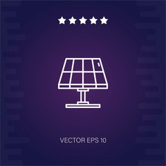 solar panel vector icon modern illustration