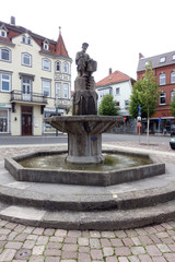 Obraz premium Brunnen zu Ehren des Goldschmieds Antonius Eisenhoit