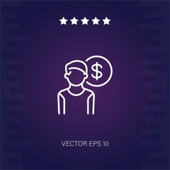 man vector icon modern illustration