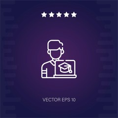 student vector icon modern illustration