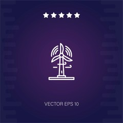 wind power vector icon modern illustration