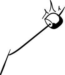 camp marshmallows tree branch