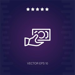 cash vector icon modern illustration