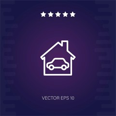 garage vector icon modern illustration