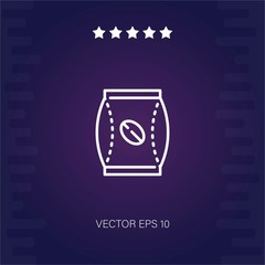 coffee bag vector icon modern illustration