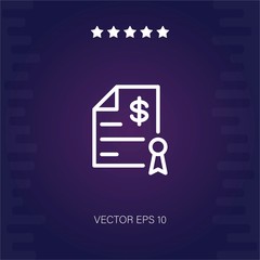 contract vector icon modern illustration