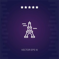 eiffel tower vector icon modern illustration