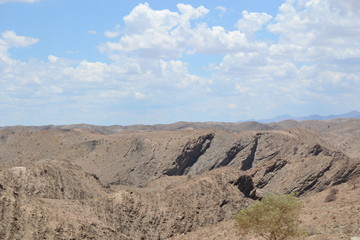 desert landscape with blue sky