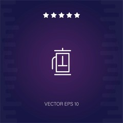 french press coffee vector icon modern illustration
