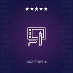 graphic tablet vector icon modern illustration