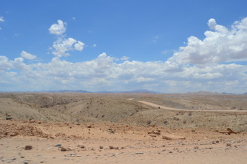 desert landscape with blue sky