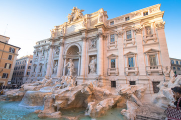 View of the Trevi Fountain, Piazza di Trevi, Rome, Italy