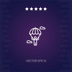 parachutist vector icon modern illustration