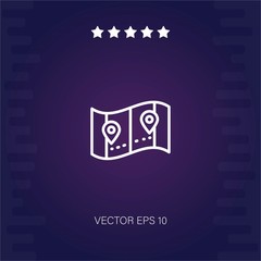 route vector icon modern illustration
