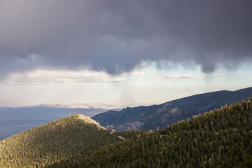 Landscape view of Great Basin National Park as a thunderstorm rolls through (Nevada).