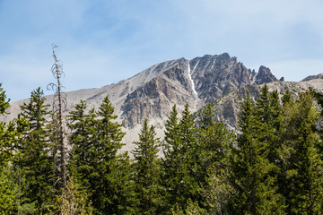 Beautiful landscape view of Great Basin National Park during the day in eastern Nevada.
