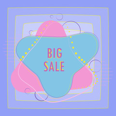 Summer Sale concept Background. Vector Illustration. Flash sale discount banner template promotion. Abstract dynamic graphic elements in modern style.