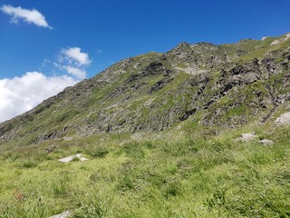 mountain landscape with blue sky