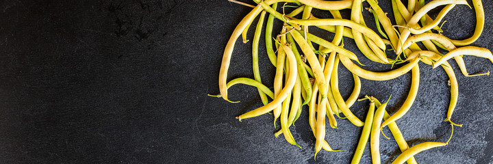 yellow beans color legumes ingredient natural product
serving size organic eating healthy top view place for text copy space
