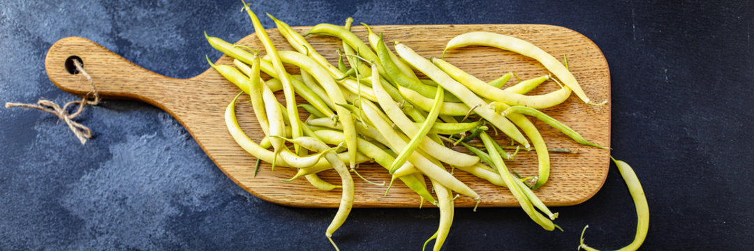 yellow beans color legumes ingredient natural product
serving size organic eating healthy top view place for text copy space