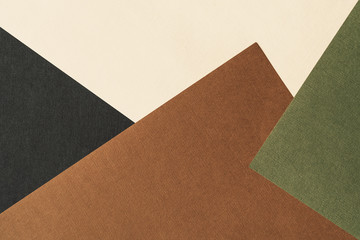 Paper for pastel overlap in black, beige, green and terracotta colors for background, banner,...