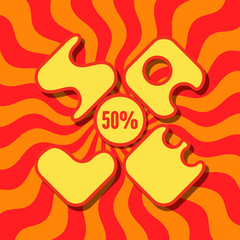 Sale banner or poster design concept. Vector illustration