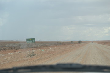 on the road in the countryside