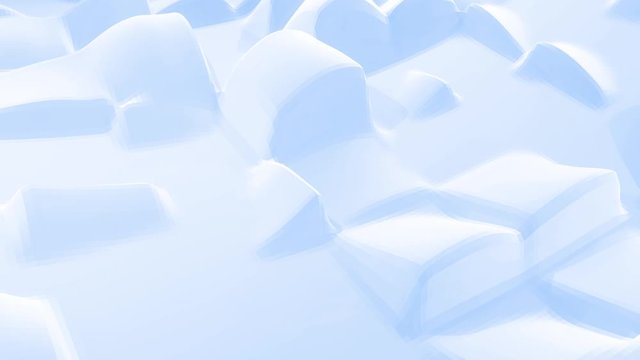 stylish blue white creative abstract low poly background in 4k. Abstract wavy pattern move on surface in loop. Smooth soft seamless animation. Simple minimalistic geometric bg.
