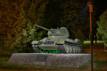 Tank monument in Czarków city