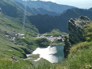 mountain lake in the alps