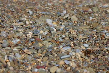 small pebbles on the beach