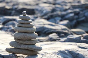 zen rock stack for balance