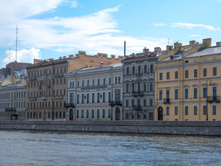 Fototapeta na wymiar Embankment of the Neva River in St. Petersburg