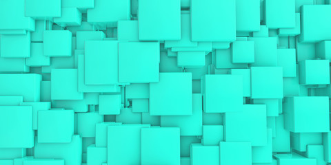 Cube background yellow close-up 3d rendering