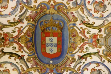 painting in the ceiling Portuguese  brasao 