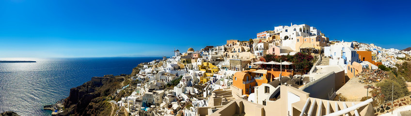 Fototapeta na wymiar Santorini Oia panorama in Greece