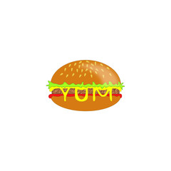 The yum hamburger