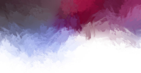 Obraz premium 2D illustration of colorful brush strokes. Decorative texture painting. Vibrant paint pattern backdrop.