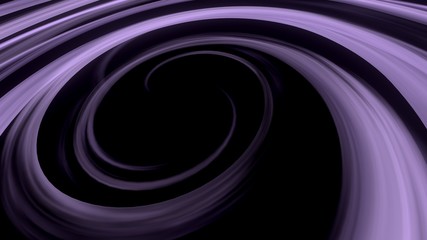 Gravitational waves in a binary system. Purple abstract line-shaped waves on a dark black background. Spiral Galaxy Isolated. Scientific educational concept. Space gravitation. 3d rendering